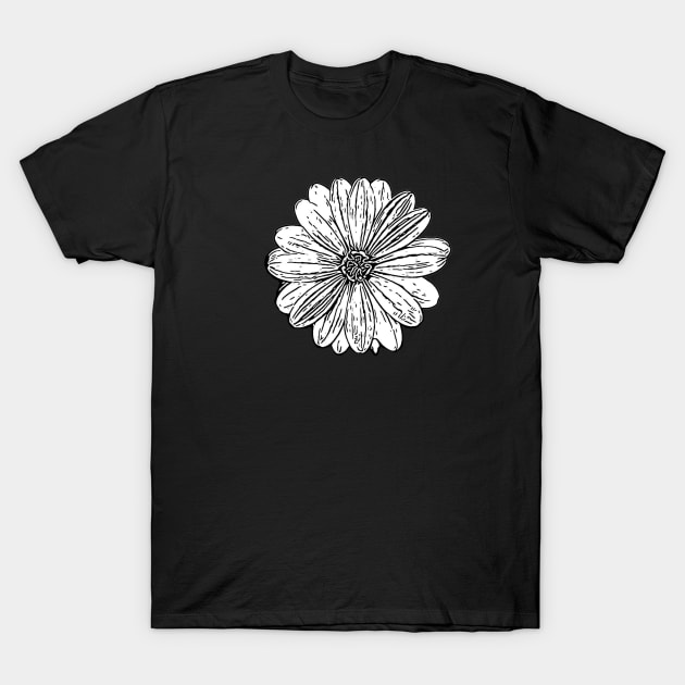 Sunflower Stoic Peace Ink Print T-Shirt by aaallsmiles